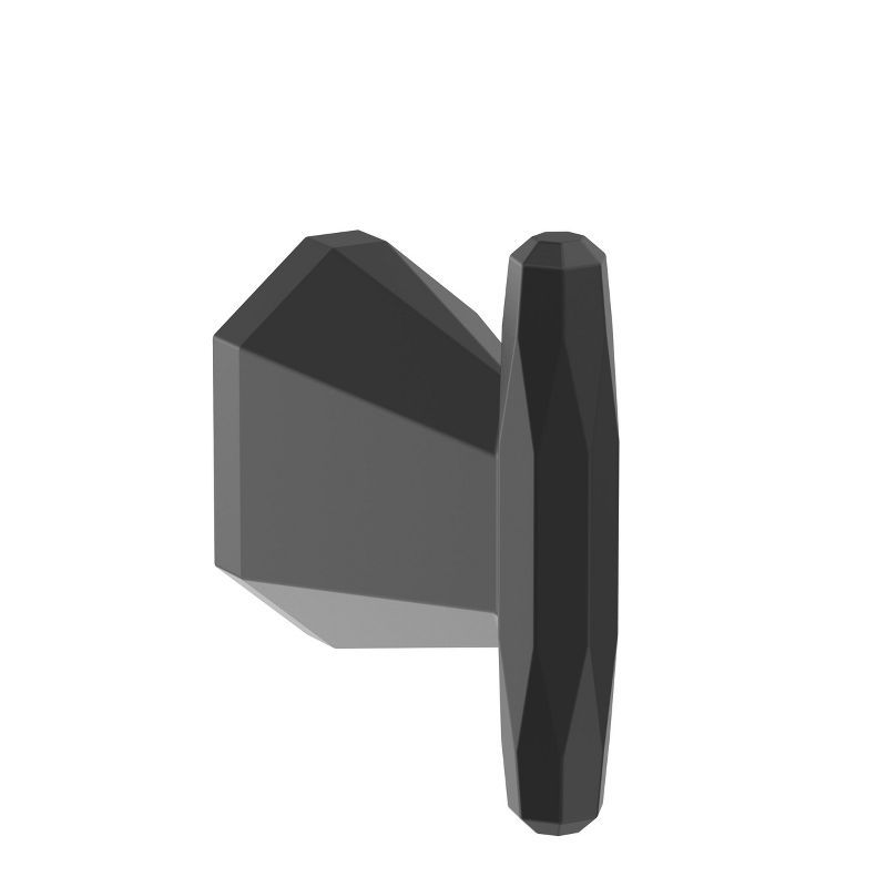 Matte Black Single Prong Zinc Wall Hook