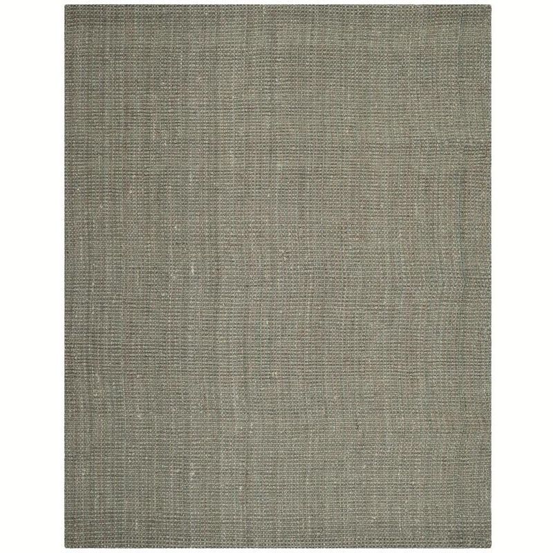 Grey Flat Woven Handmade Jute 8' x 10' Area Rug