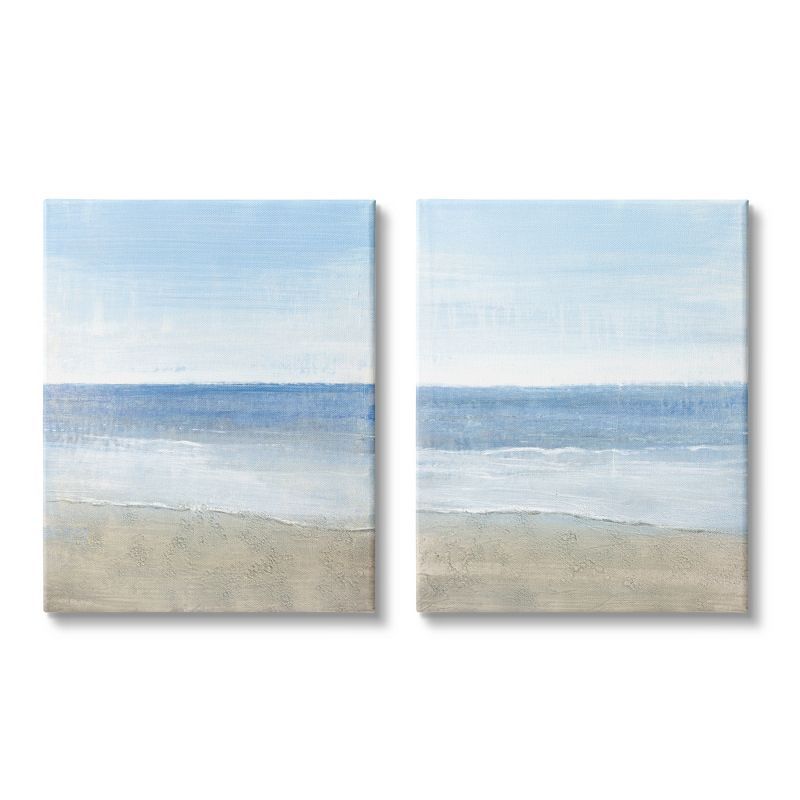 Coastal Seafoam Beach Waves Soft Tide Landscape Canvas Print