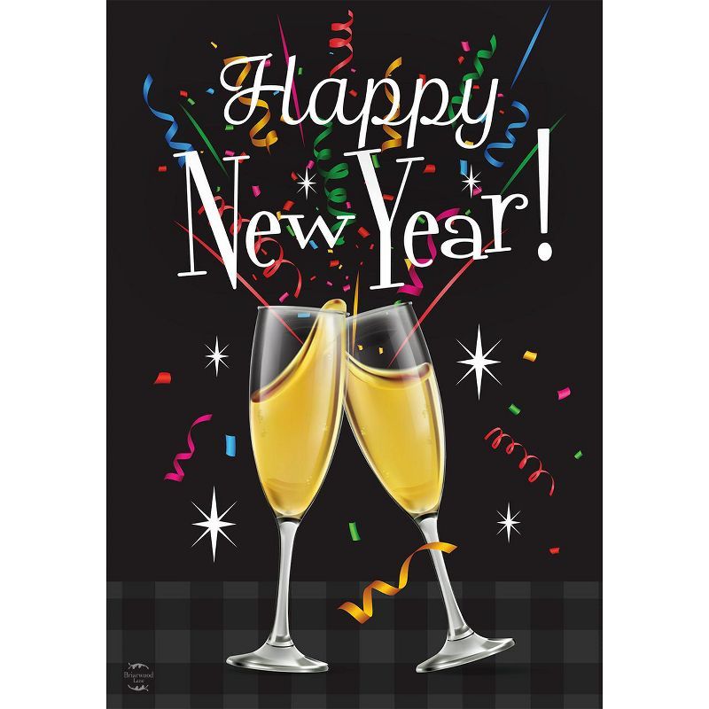 Happy New Year Double-Sided Polyester House Flag