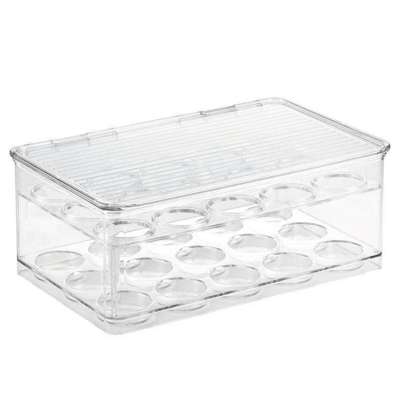 Clear Plastic 2-Tier Coffee Pod Organizer with Lid