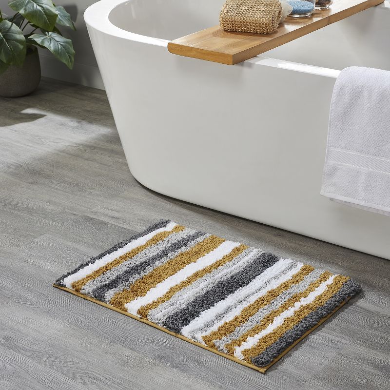 Griffie Eggplant Polyester Anti-Skid Bath Rug Set