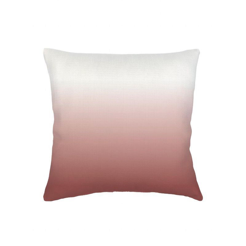 Terracotta Ombre Linen Throw Pillow with Down Alternative Insert