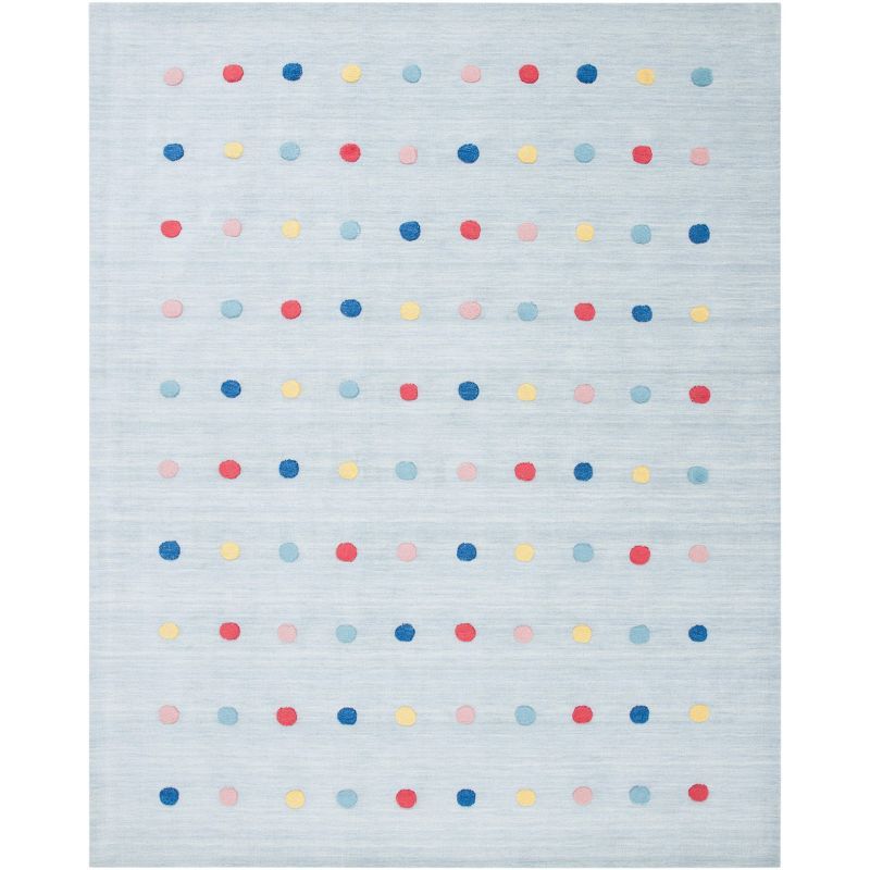 Gray Wool Polka Dot 8' x 10' Kids Area Rug