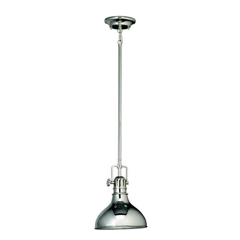 Polished Nickel 10.25" Mini Pendant Light