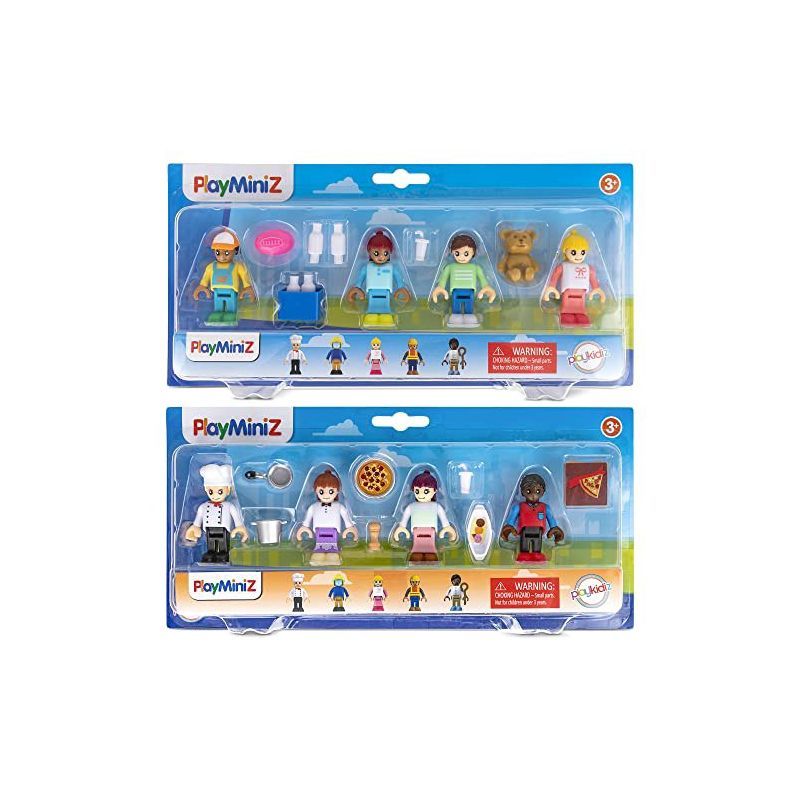 PlayMiniz 2-Inch Toy Figures and Playsets, 23 Pieces