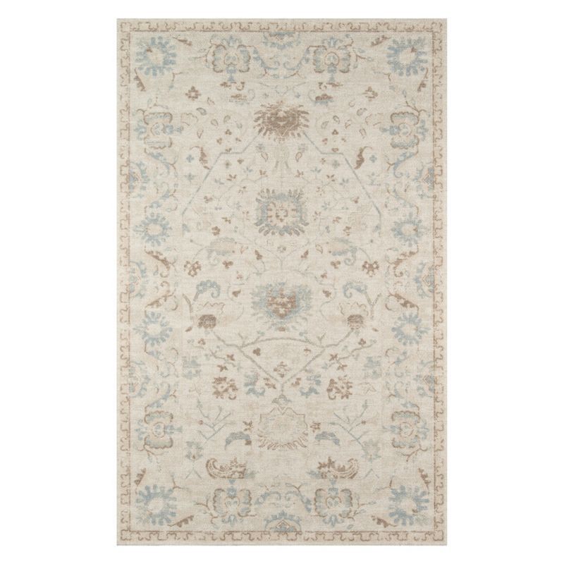 Anatolia Pastel Medallion 2' x 3' Beige Wool Blend Rug