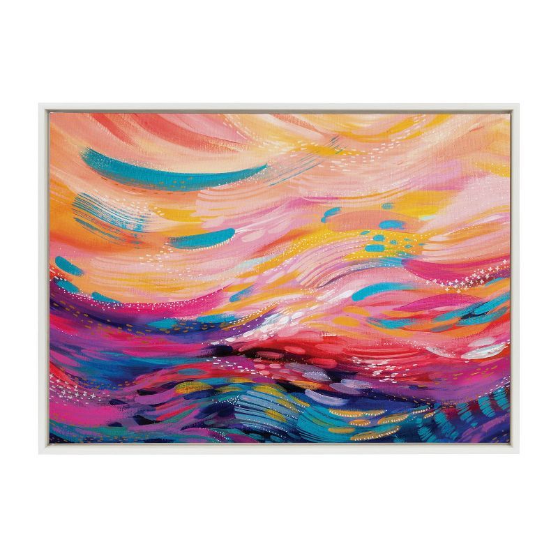 Sylvie Abstract Multicolor Brush Strokes Canvas Wall Art