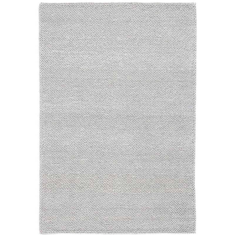 Silver Handwoven Wool 8' x 10' Area Rug