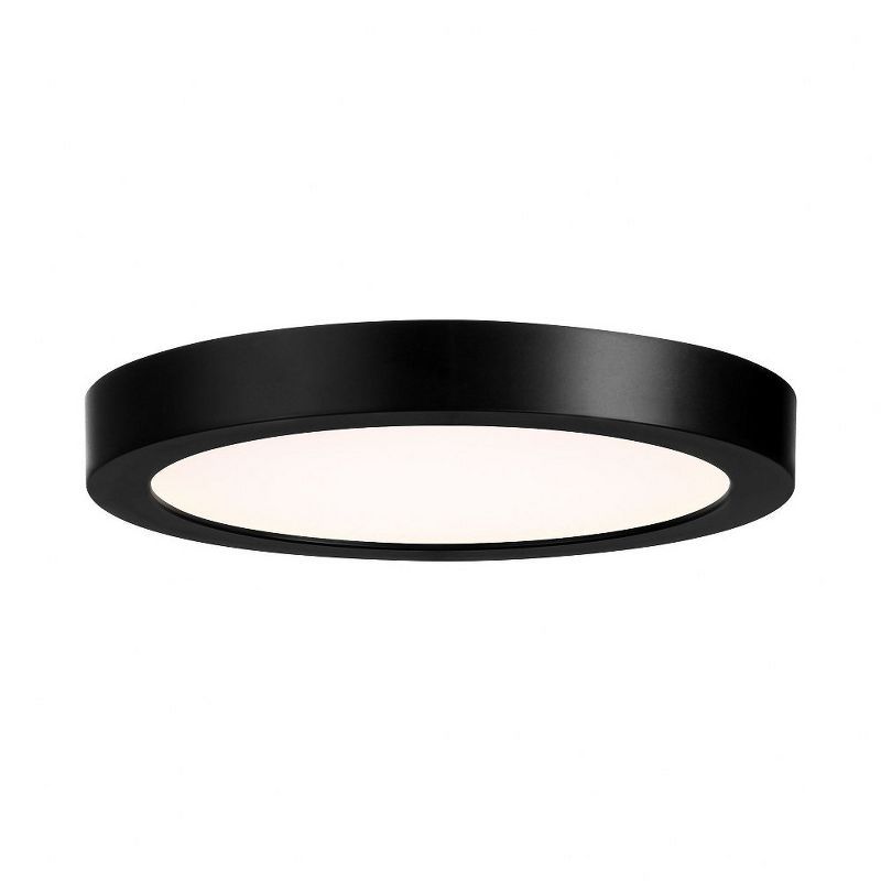 Black Glass LED Flush Mount Ceiling Light for Indoor/Outdoor