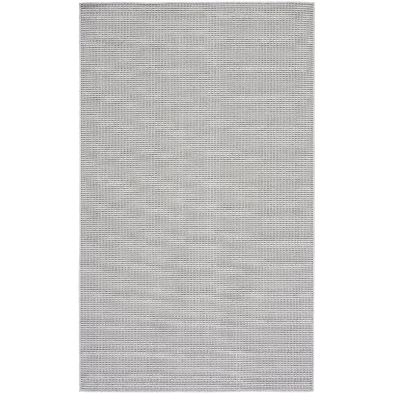 Gray 5'1" x 7'6" Synthetic Rectangular Area Rug