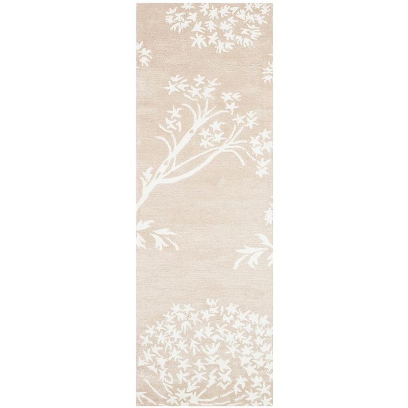 Ivory and Sand Hand-Tufted Wool Runner Rug