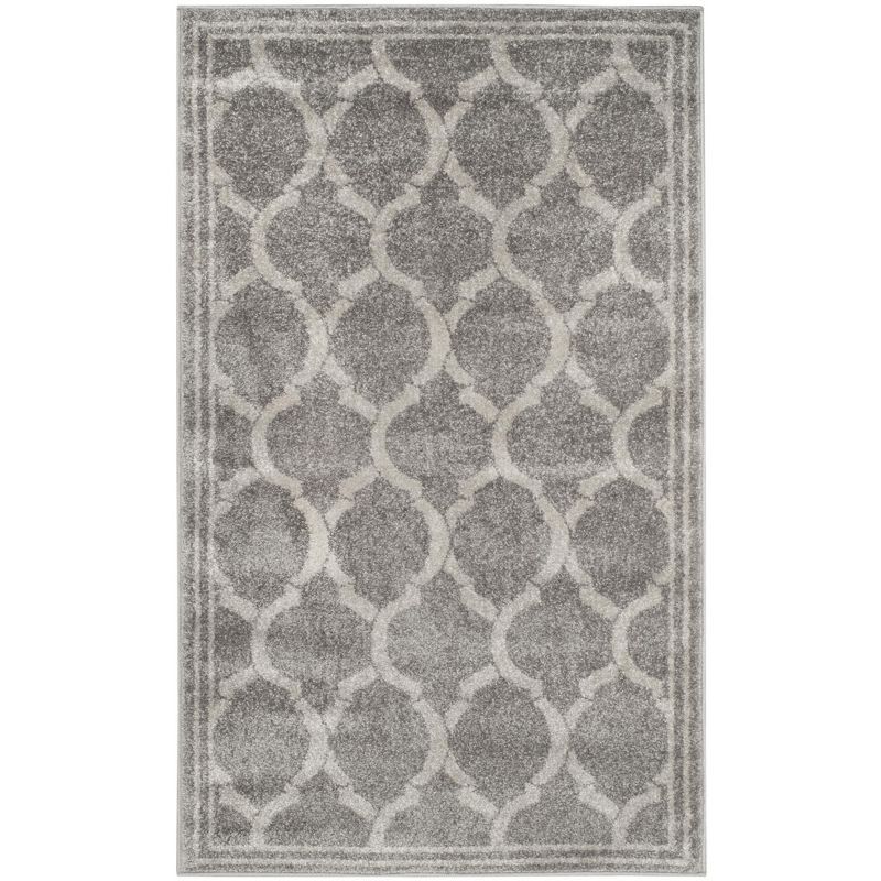 Amherst Grey and Light Grey Geometric 3' x 5' Rug