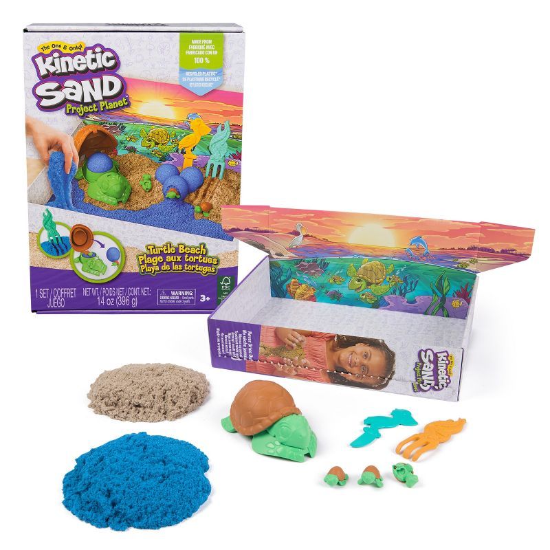 Eco-Friendly Kinetic Sand Turtle Beach Play Set