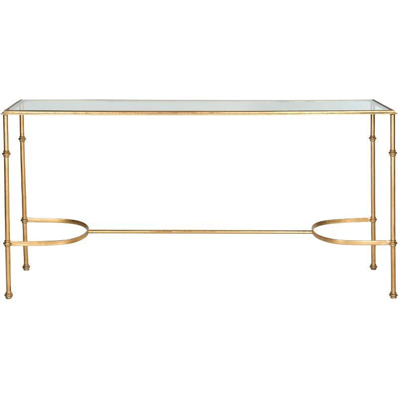 Lucille Gold and Glass Rectangular Hallway Table