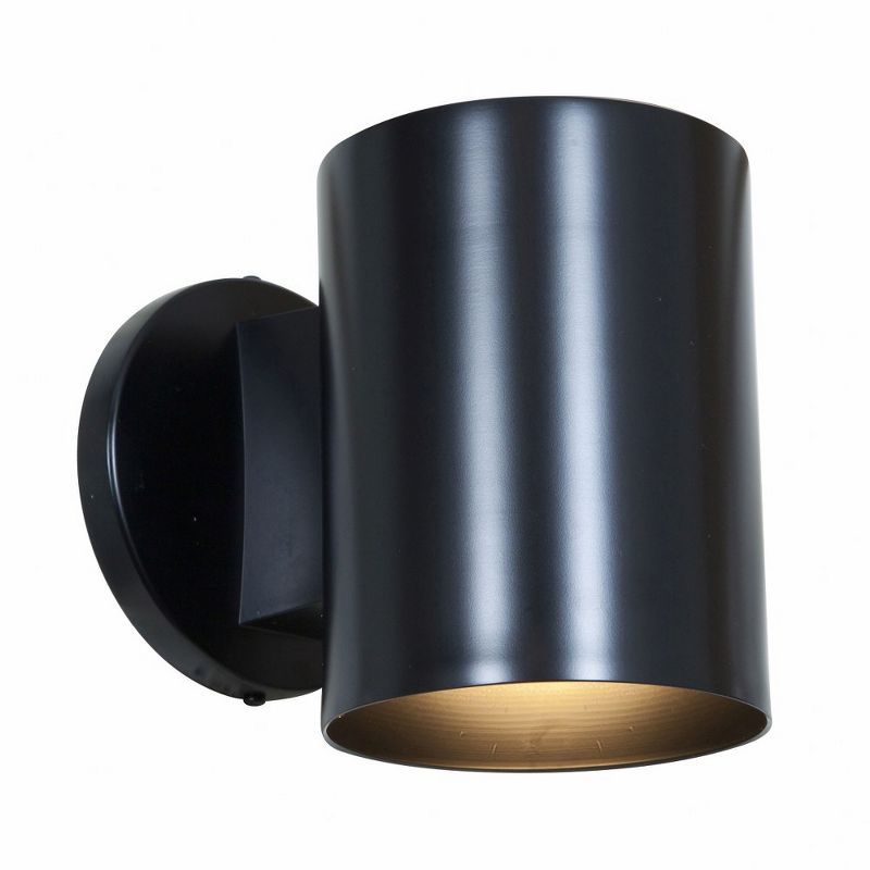 Black Steel Dimmable Cylinder Wall Sconce