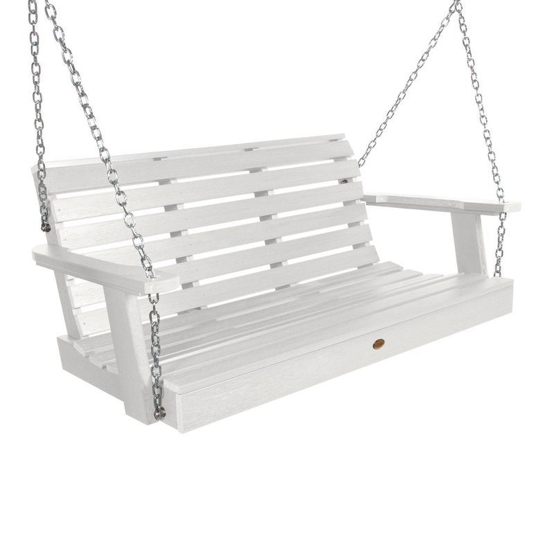 Weatherly 4ft White Synthetic Wood Porch Swing