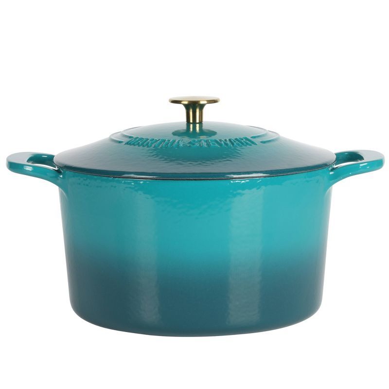 Emerald Ombre 7-Quart Enameled Cast Iron Dutch Oven with Lid