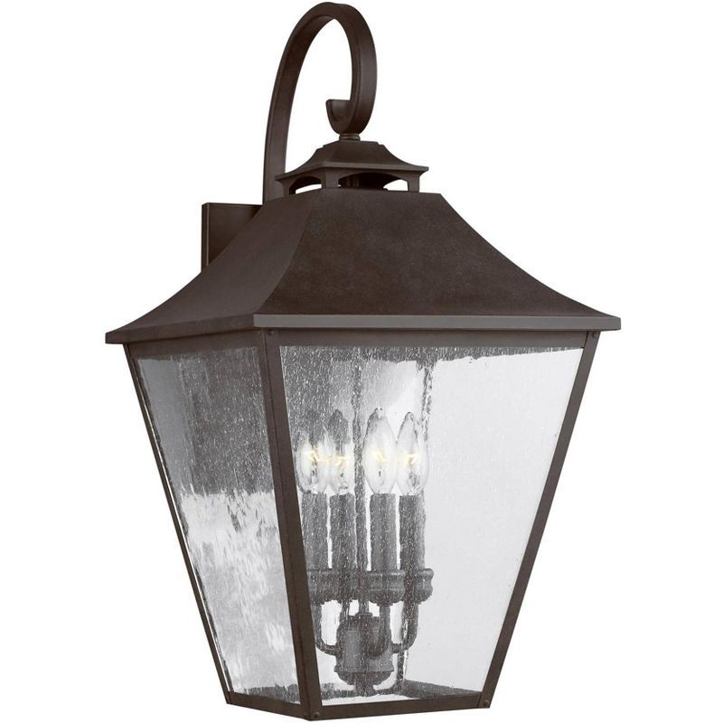 Galena Sable 4-Light Outdoor Wall Lantern with Clear Seeded Glass