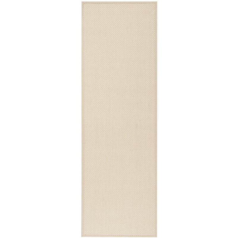 Coastal Softness Hand-Knotted Cotton Runner Rug in Off-White