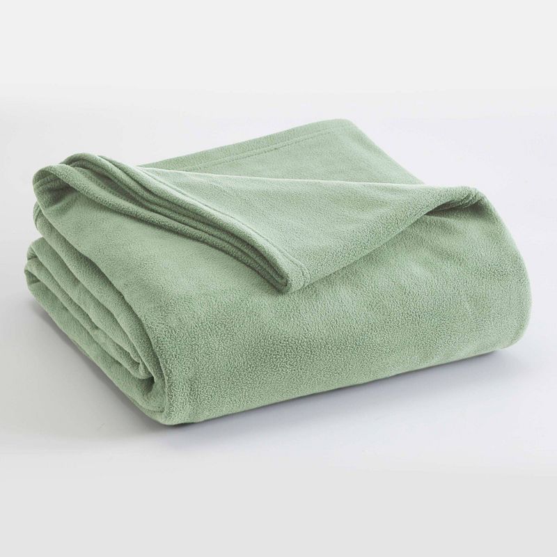 Twin Desert Sage Fleece Sherpa Reversible Blanket