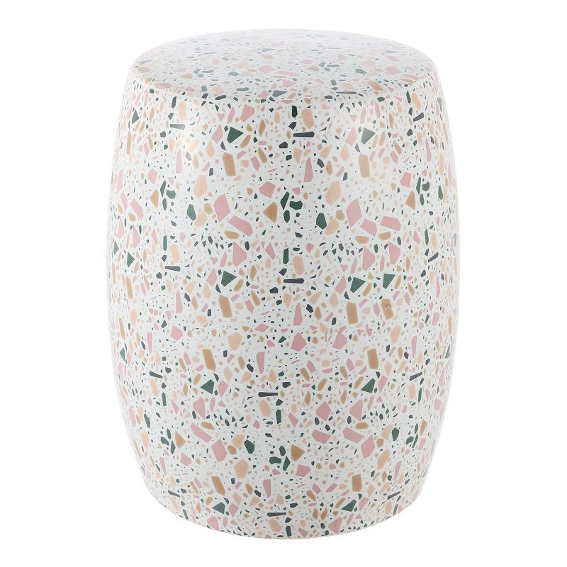 Chiara White Terrazzo Ceramic Garden Stool