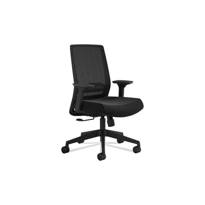 Black Mesh High Back Swivel Task Chair with Adjustable Arms