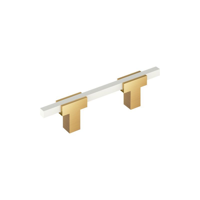 Amerock Urbanite 3" Champagne Bronze and White Cabinet Pull