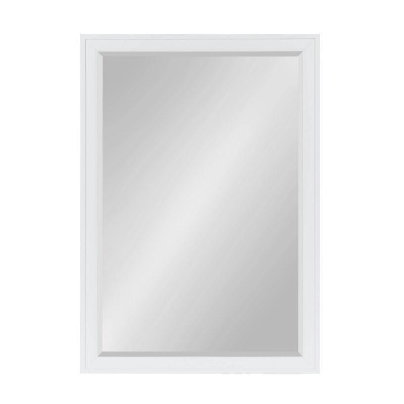 Elegant Full-Length White Polystyrene Vanity Mirror 44.5"