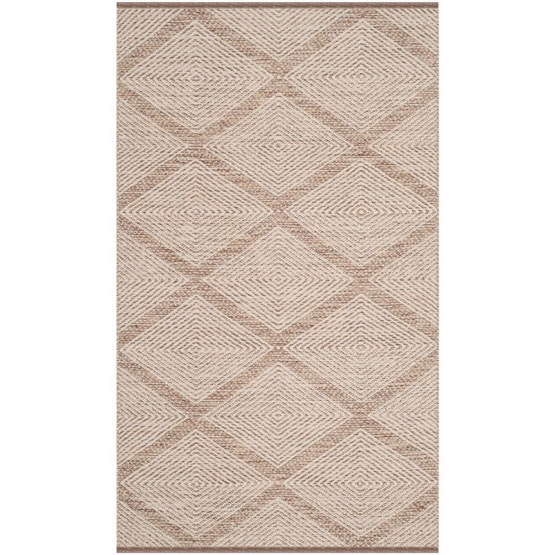 Montauk Beige Flat Woven Cotton Runner Rug, 2'3" x 7'