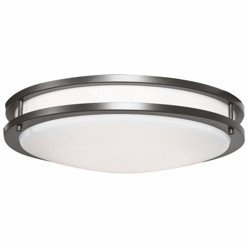 Solero II Bronze 20" Contemporary LED Flush Mount Light