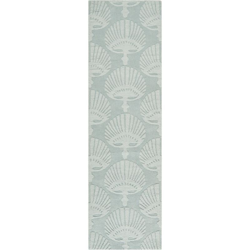 Gray Hand-Tufted Wool Runner Rug, 2'-3" x 8'