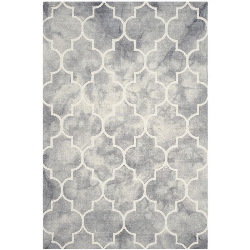 Ivory and Gray Hand-Tufted Wool 6' x 9' Area Rug