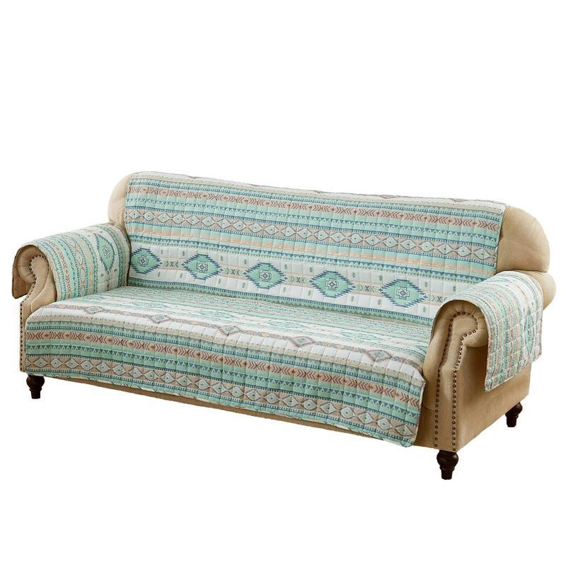 Phoenix Turquoise Reversible Boho Sofa Furniture Protector