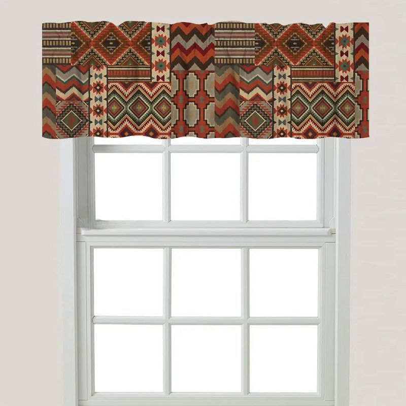 Navajo Earth Tones Cotton Rod Pocket Window Valance