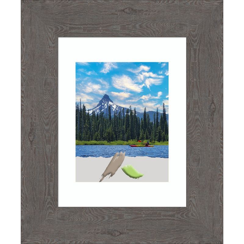 Rustic Plank Grey Distressed Wood Picture Frame 16" x 19"