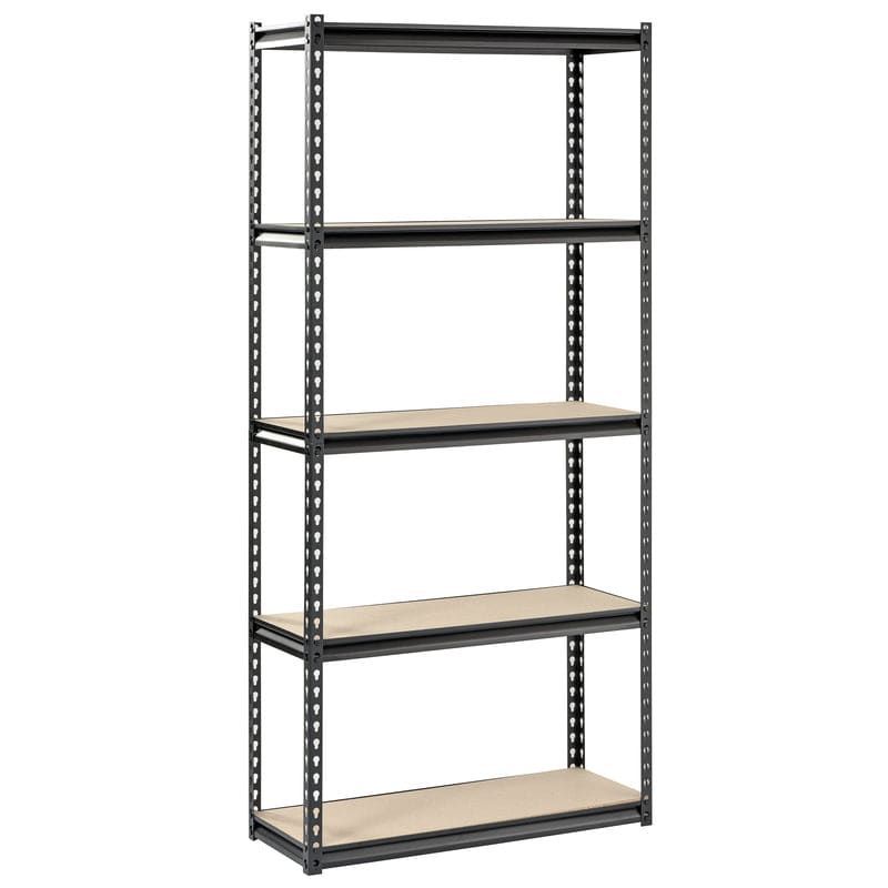 Edsal Black Steel 5-Shelf Adjustable Garage Shelving Unit