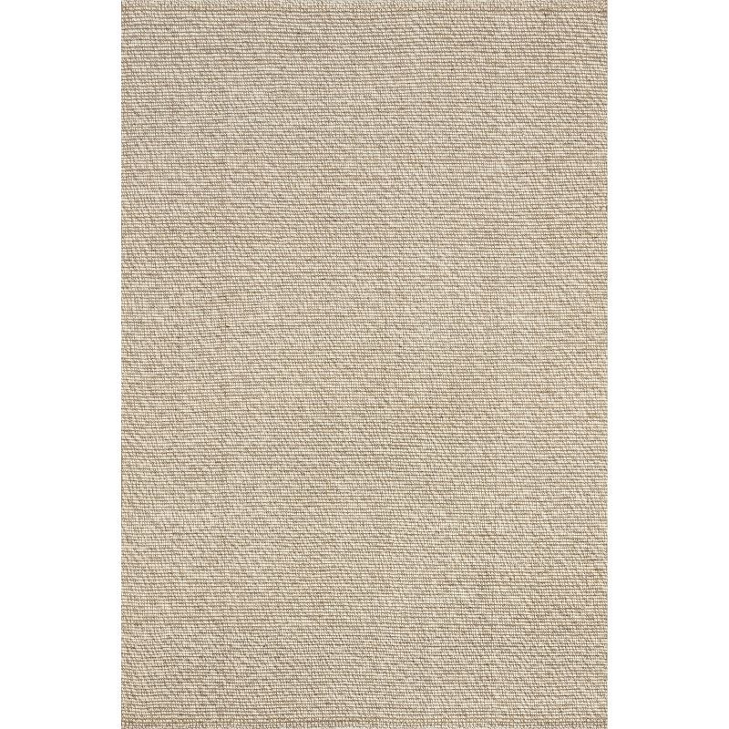 Ivory Flatweave Wool Blend Rectangular Area Rug