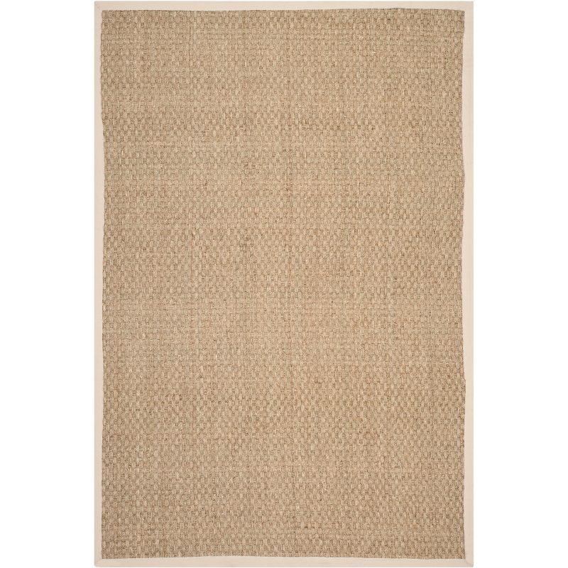 Hand-Knotted Natural Ivory 5' x 8' Reversible Cotton Area Rug