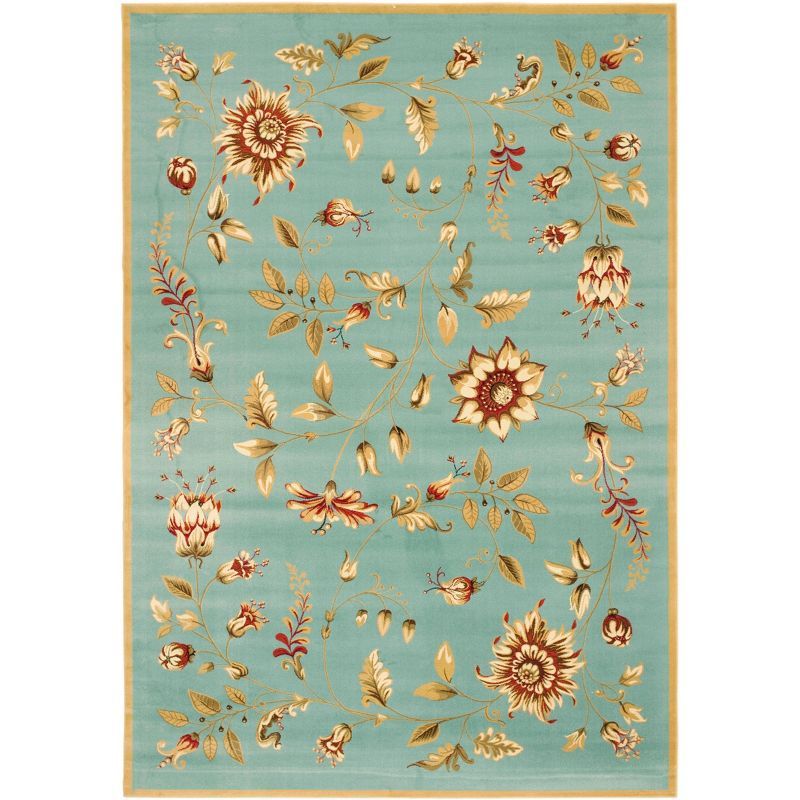 Lyndhurst Blue Floral Tufted Synthetic Area Rug 8' x 11'