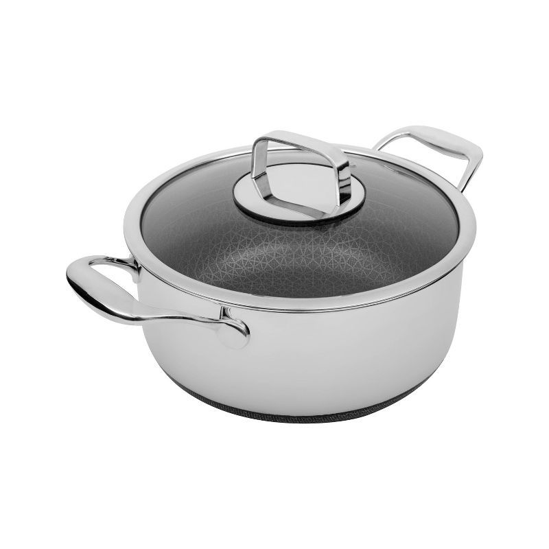 DiamondClad 6-Quart Hybrid Nonstick Stainless Steel Stock Pot with Vented Lid