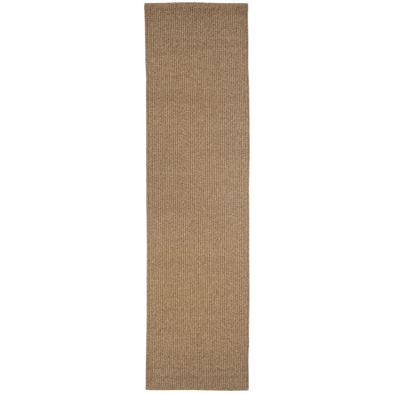Tan Flat Woven Sisal Reversible Indoor/Outdoor Rug 2' x 7'6"