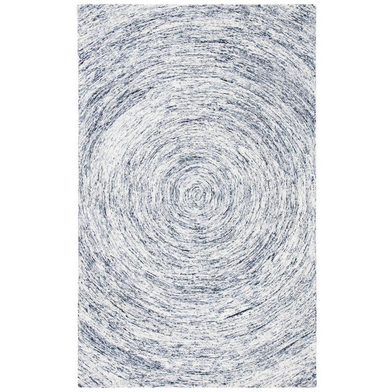 Gray Handmade Tufted Wool 6' x 9' Area Rug