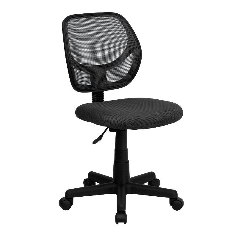 ErgoComfort 360 Swivel Mesh Task Chair with Lumbar Support, Gray and Black