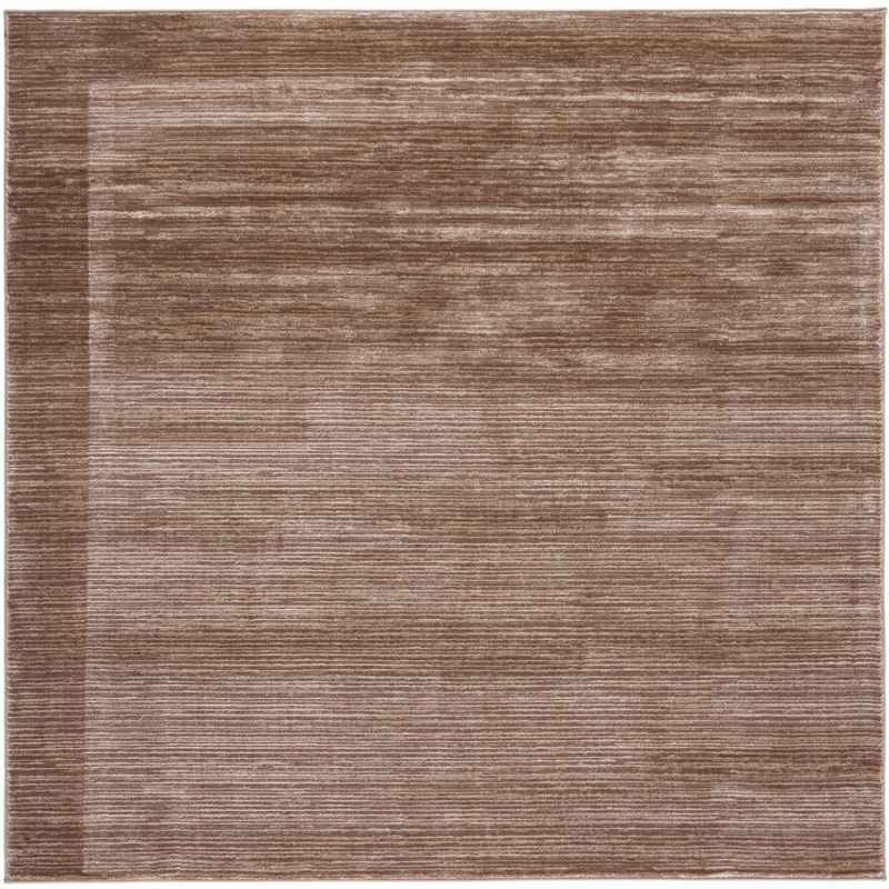 Vision Light Brown Square Synthetic Area Rug