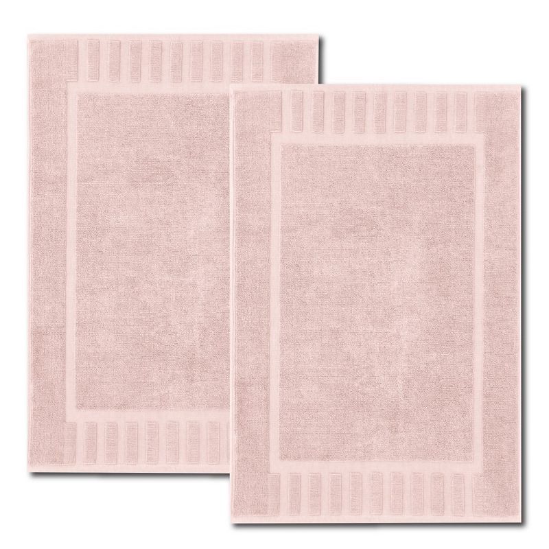 Pink Cotton Luxury Bath Mat Set - 22" x 34"