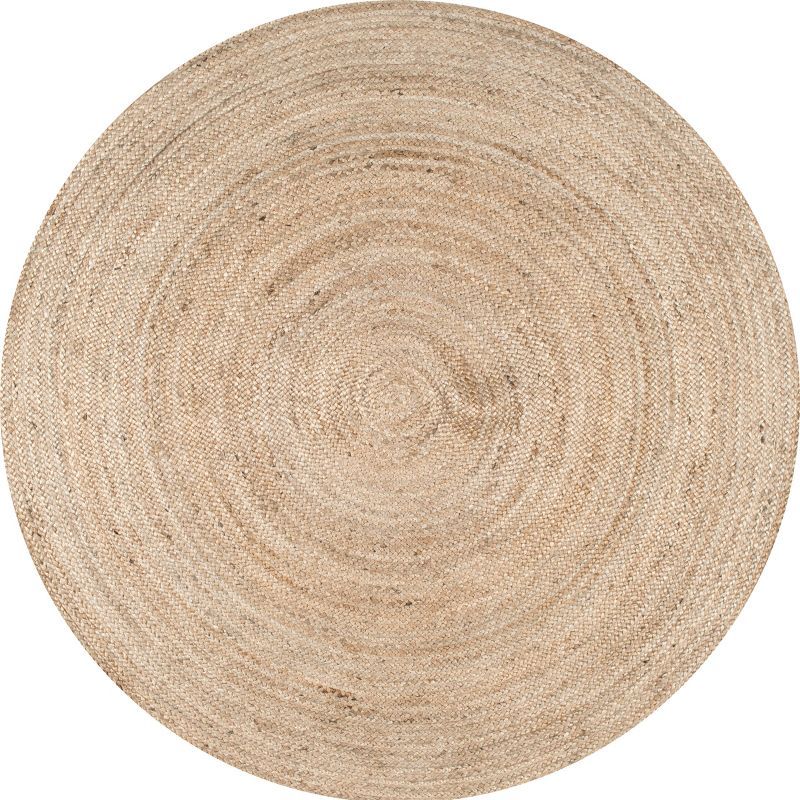 Eco-Friendly Artisan Braided Jute Round 3' Area Rug, Natural