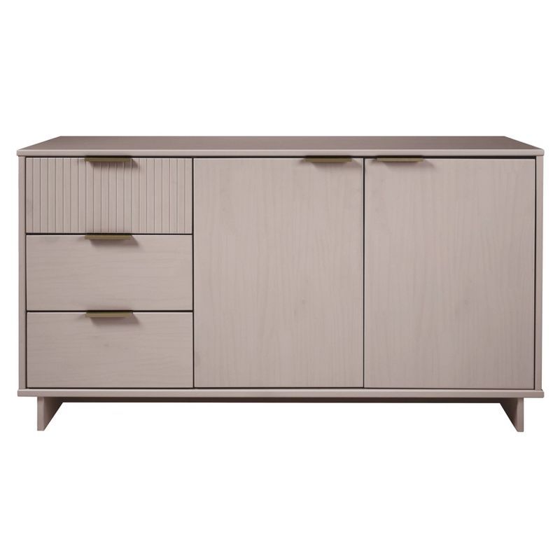 Granville Light Grey 55" Modern 3 Drawer Buffet Sideboard