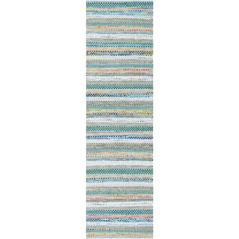 Coastal Charm Off-White Wool-Cotton Blend Handwoven Runner Rug