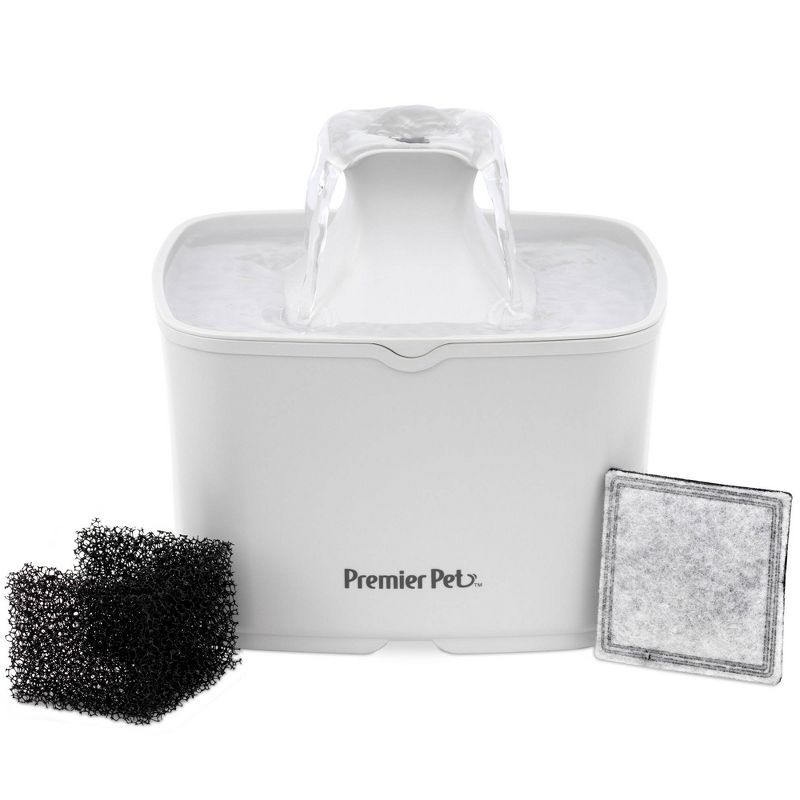 Premier Pet 60oz White Plastic Automatic Water Fountain